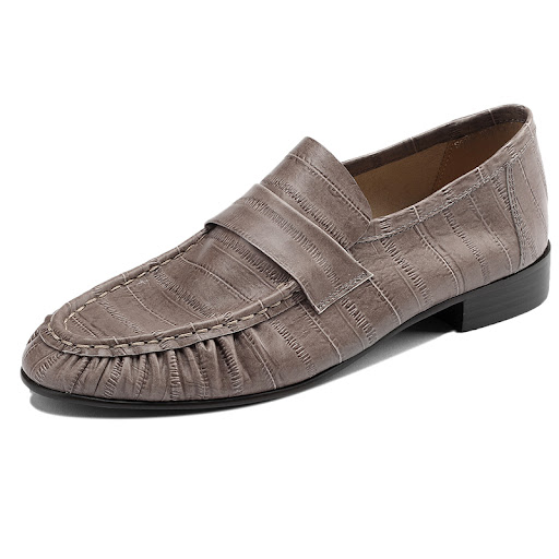 Title 12, Womens Casual Pleated Leather Loafers Comforta...