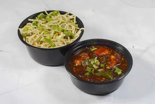 Paneer Chilli Gravy With Choice Of Noodle