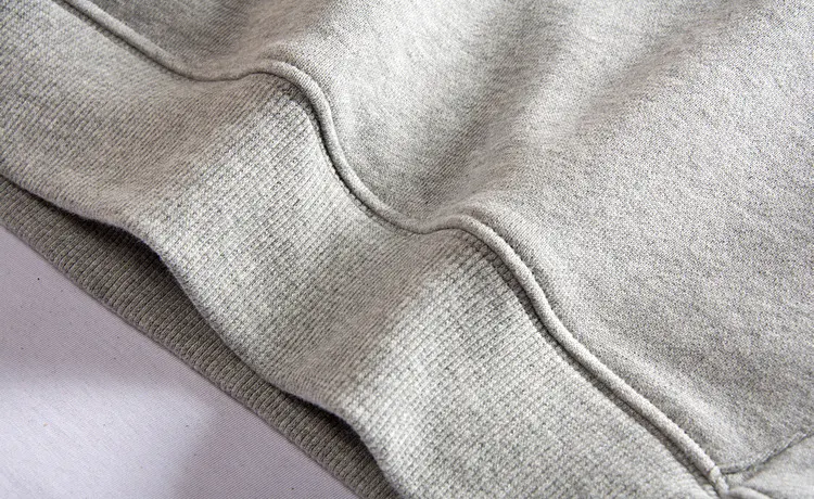 Men's solid color hooded pullover sweater