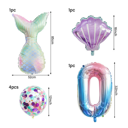 Title 1, Birthday Party Supplies Decorative Mermaid Ball...