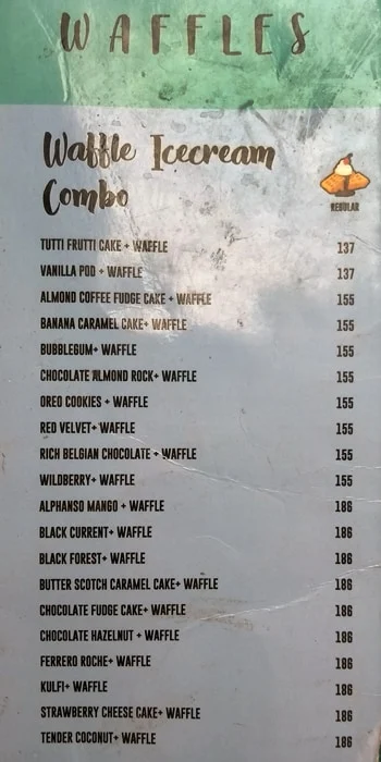 Gelato Vinto menu 