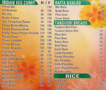 Raj Food Ayush Dhaba menu 