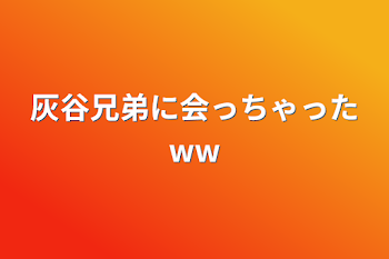 灰谷兄弟に会っちゃったww