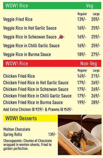 Wow! China By Wow! Momo menu 
