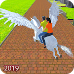 Cover Image of ดาวน์โหลด Flying Horse Taxi Driving: คนขับแท็กซี่ยูนิคอร์น 1 APK