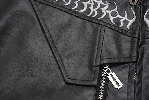 Title 5, Washed and Worn Leather Jacket Mens Fashion. T...