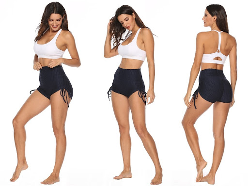 Title 4, Bubble Shorts Bow Summer Jacquard Casual Yoga P...