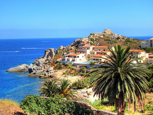 Calvi and the scenic Bay of Calvi on the French island of Corsica.