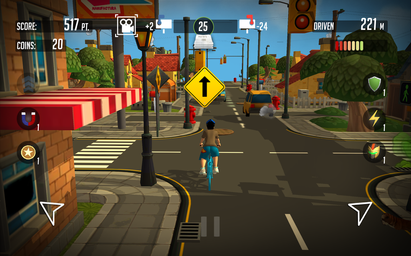   PaperBoy:Infinite bicycle ride: captura de tela 