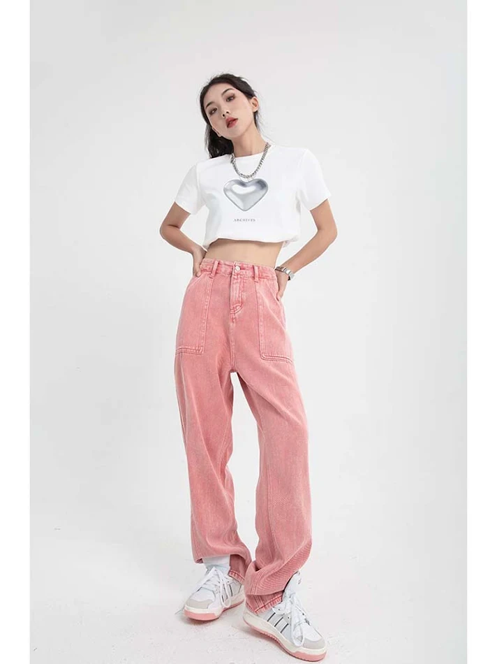 Damen Retro Hose mit geradem, weitem Bein Bequeme Passform für Alltag und besondere Anlässe Vielseitiger Stil für einen zeitlosen Look