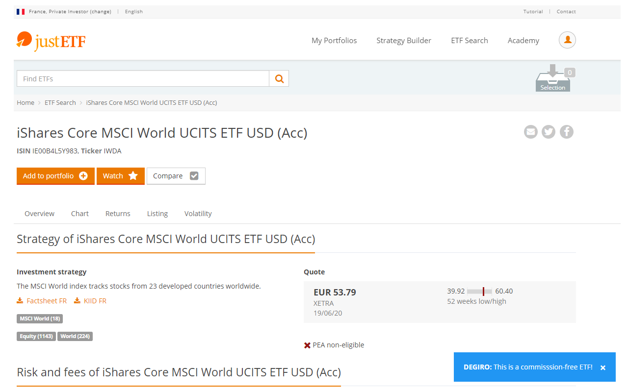 Degiro free ETFs on justetf.com Preview image 4