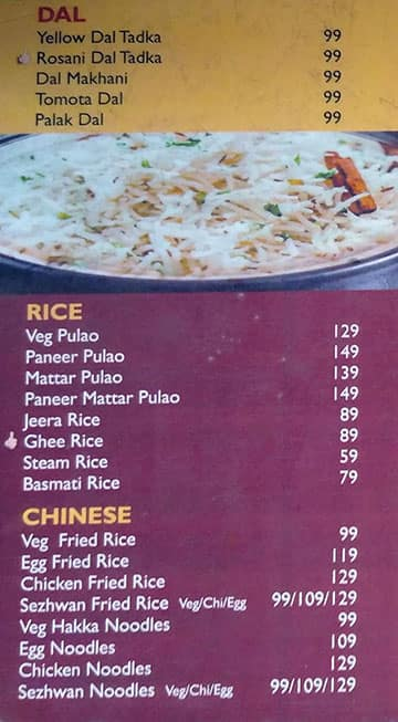 P.O.Box - Biryani menu 