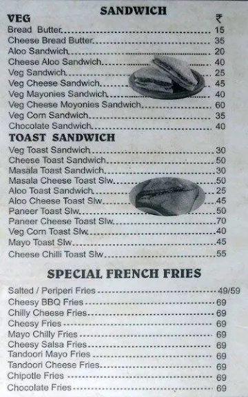 Burger Spot menu 