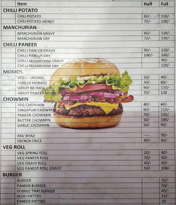 Dheeraj Cheez Burger menu 