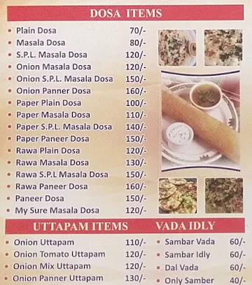 South Indian Anna Madras Cafe menu 