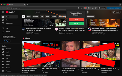Youtube Shorts Blocker
