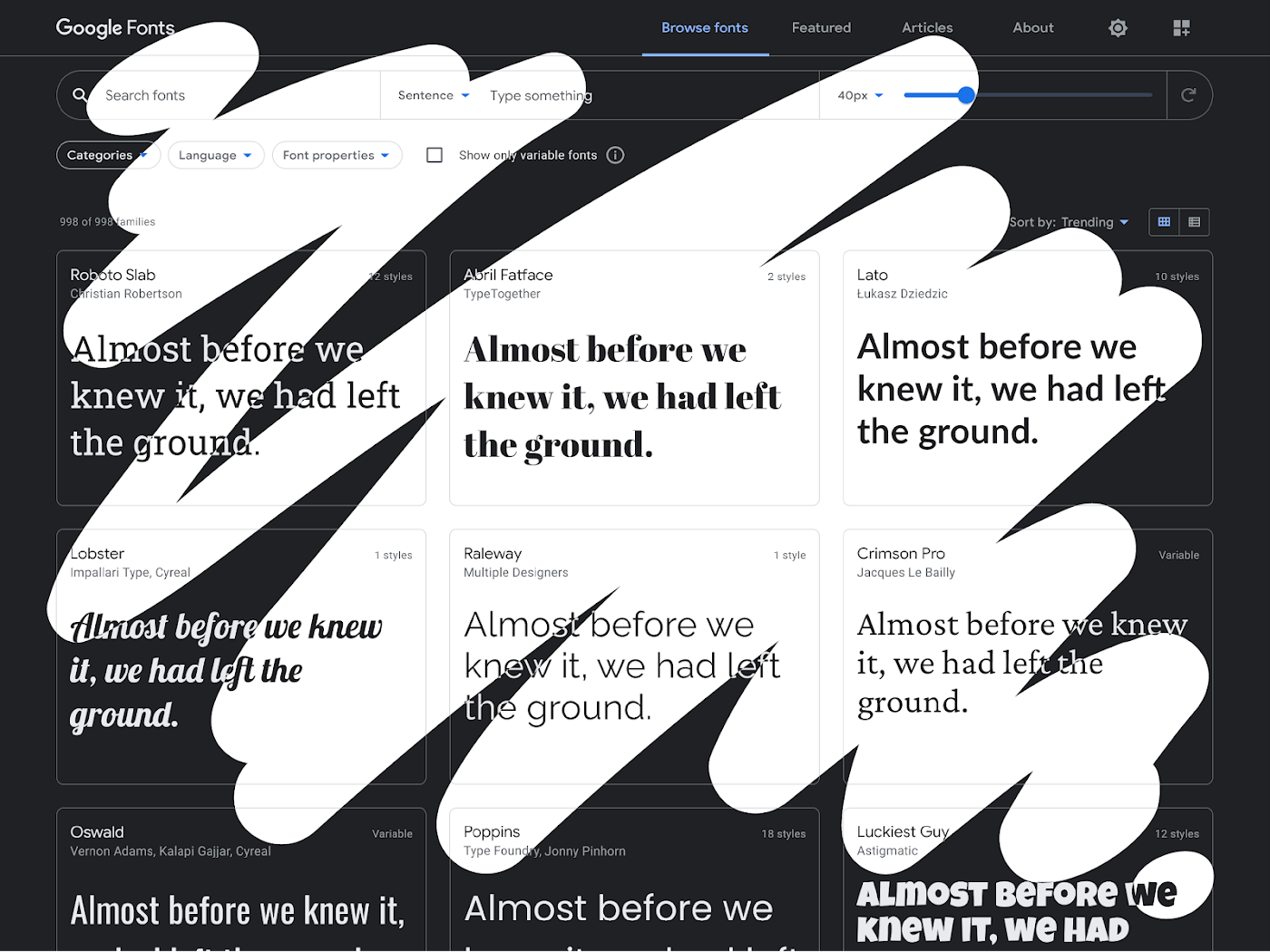 Building a Dark Theme for Google Fonts - Material Design