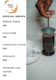 Creo Cafe menu 1