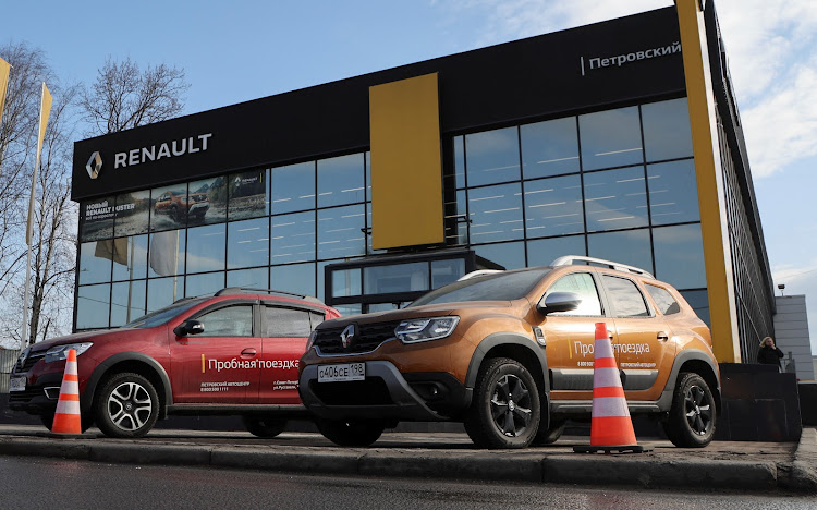 Renault cars are parked outside a showroom in Saint Petersburg. Picture: REUTERS