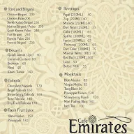 Cafe Emirates menu 7