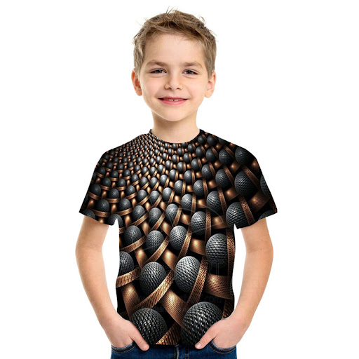 Title 2, Chocolate Spiral Summer Loose 3D Digital Printi...