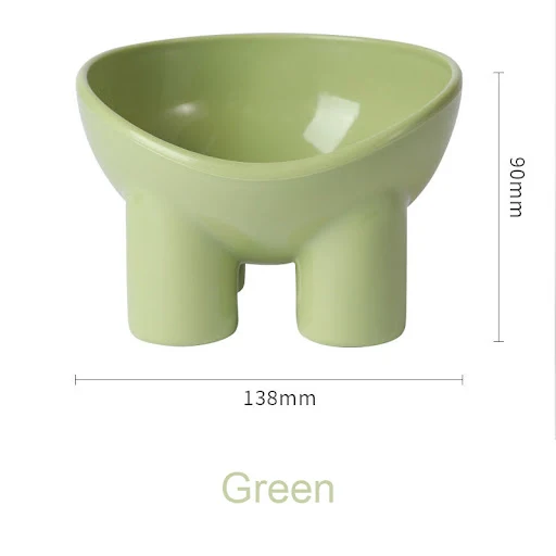High Foot Dog Cat Bowl For Small Dog Neck Protector Pet Food Water Bowl Anti-tip Pet Feeding Dessert Snack Dish Plate Bo