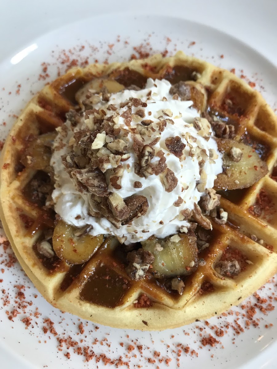 Gluten-Free Waffles at Lucky's Noble Fire + Smoke