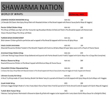 Shawarma Nation menu 