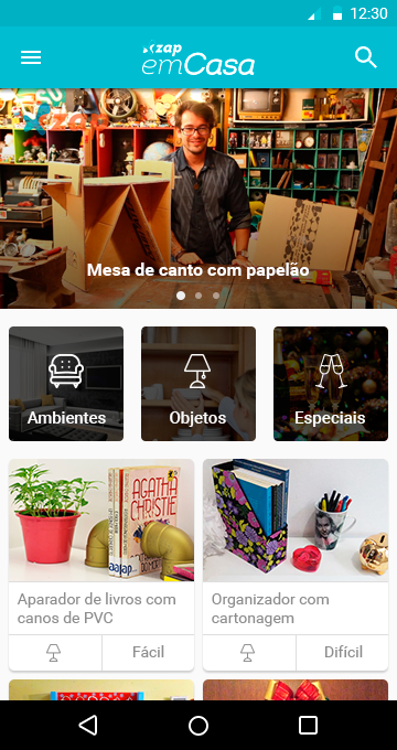 Android application ZAP em Casa - Decoração e DIY screenshort