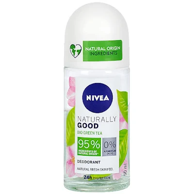 Nivea Naturally Good Bio Green Tea Deodorant Roll On - 50 ml