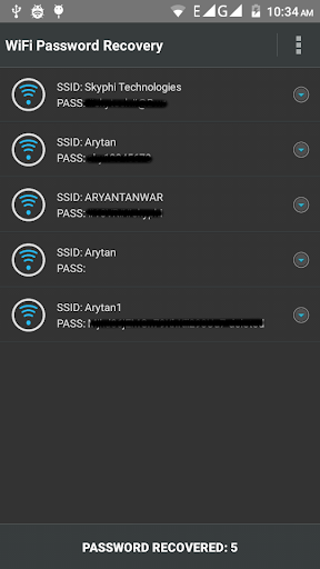 Screenshot WiFi Password Recovery