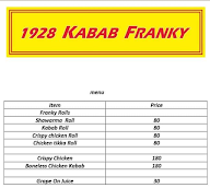 1928 Kabab Franky menu 1