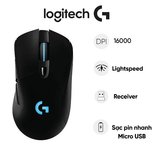 Chuột gaming không dây Logitech G703 Hero