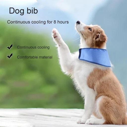 2024 New Dog Summer Cooling Collar Anti-Sunstroke Dog Cool Ice-Pad Collar Breathable Dog Mesh Scarf Adjustable Cooling B