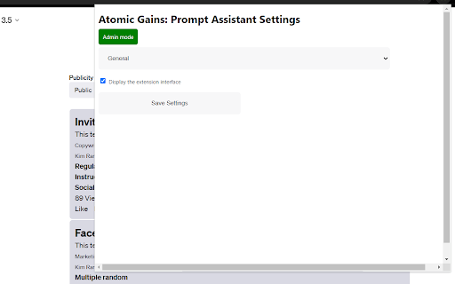 Atomic Gains: Prompt Assistant