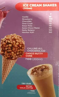 Havmor Ice Cream menu 1