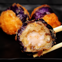 F12. Fried Eggplant Shrimp Ball