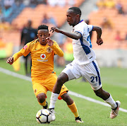 Thabo Rakhale of Chippa United is challenged by Hendrick Ekstein of Kaizer Chiefs. 