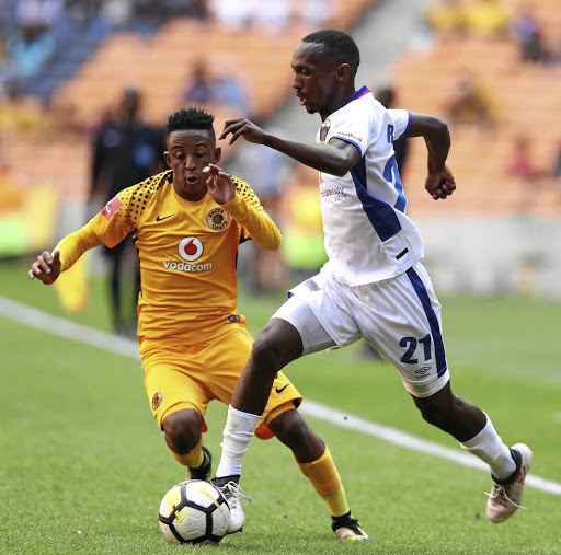 Thabo Rakhale of Chippa United is challenged by Hendrick Ekstein of Kaizer Chiefs.