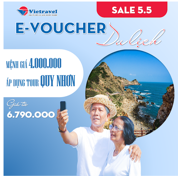 [Evoucher Vietravel] Mệnh Giá 4.000.000 Vnd Áp Dụng Cho Tour Nội Quy Nhơn Giá Từ 6.790.000