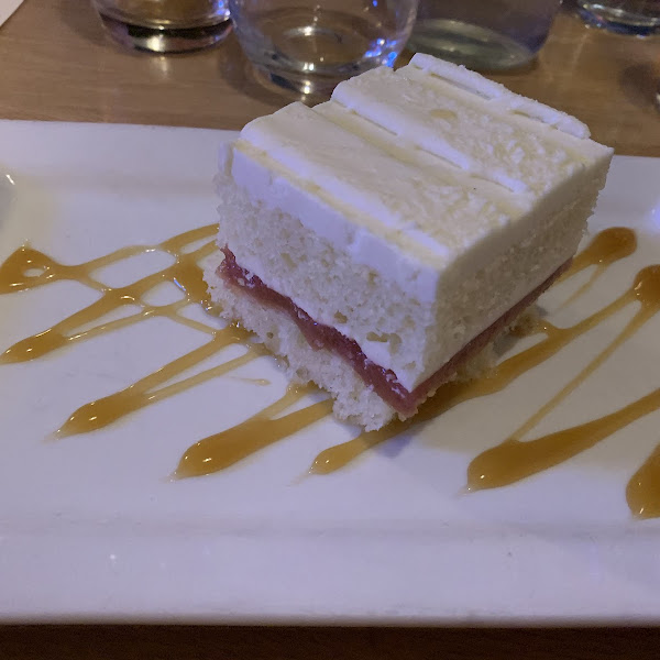 White chocolate strawberry shortcake