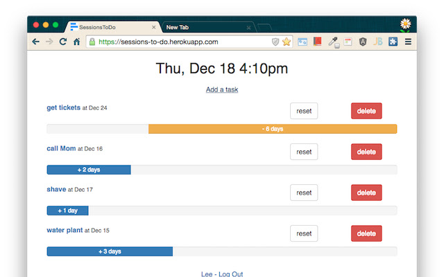 Session To Do app chrome extension