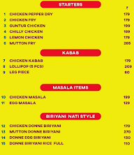 Naidu Biryani Palace menu 1