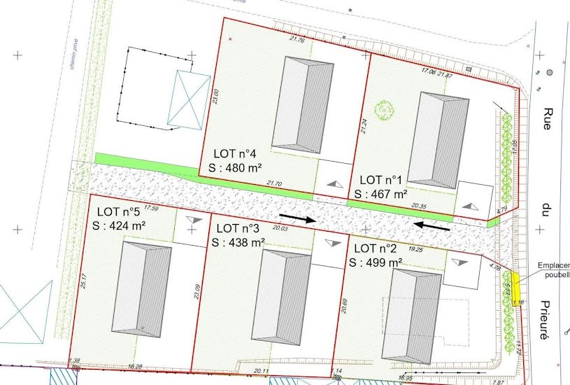  Vente Terrain à bâtir - 499m² à Sainte-Hélène-Bondeville (76400) 