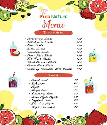 Pick Natura menu 