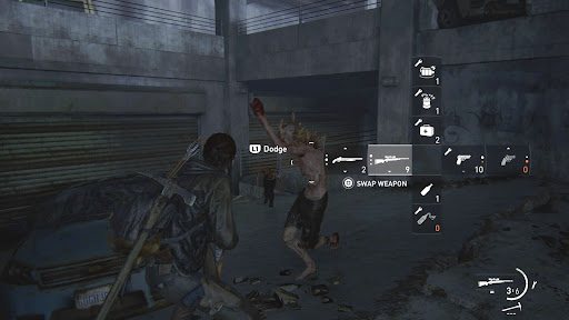 The Last of Us 2_Exploring the garage with infected