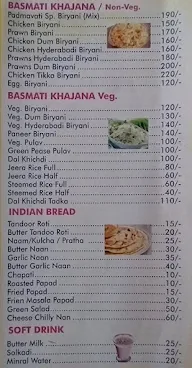 Padmavatee menu 1