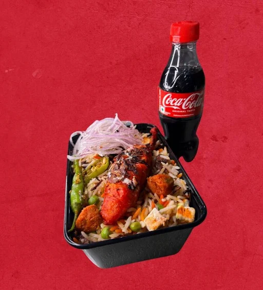 Special Veg Biryani With Coke [Small, 250 Ml] And Gravy Chaap [1 Piece]