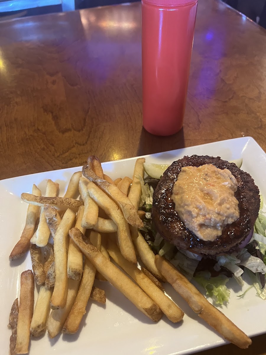 Did the bar burger & fries without bun