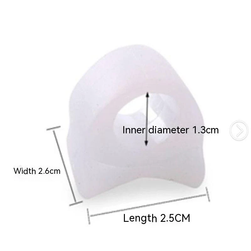 Correcteur d'orteils en silicone Semelle intérieure Clip Coussinet orthopédique Blanc laiteux Séparateur d'orteil doigt du milieu